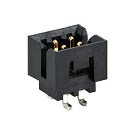 Molex Board Connector, 4 Contact(S), 2 Row(S), Male, Right Angle, 0.079 Inch Pitch, Surface Mount 878320407